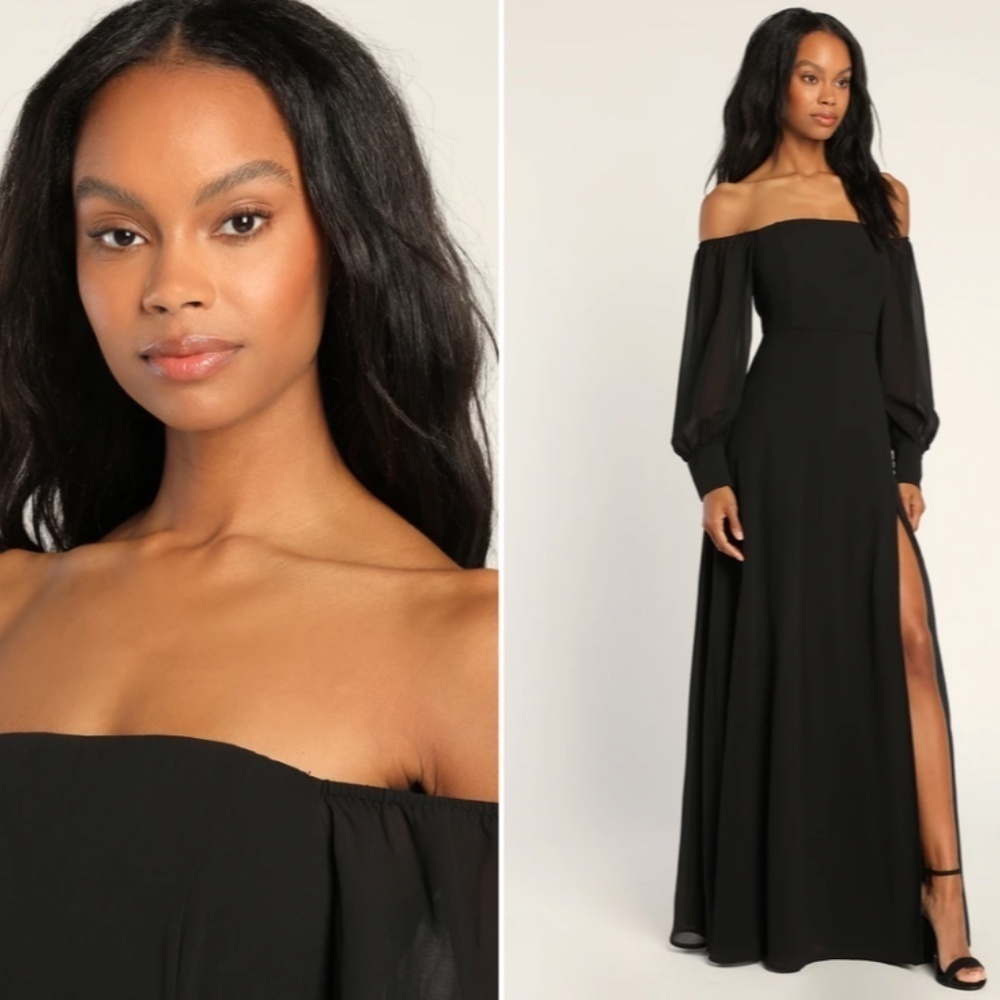 LULU's Sexy Prom Elegant Boho Long Sleeve Romantic Flowy Bridesmaid Wedding Maxi